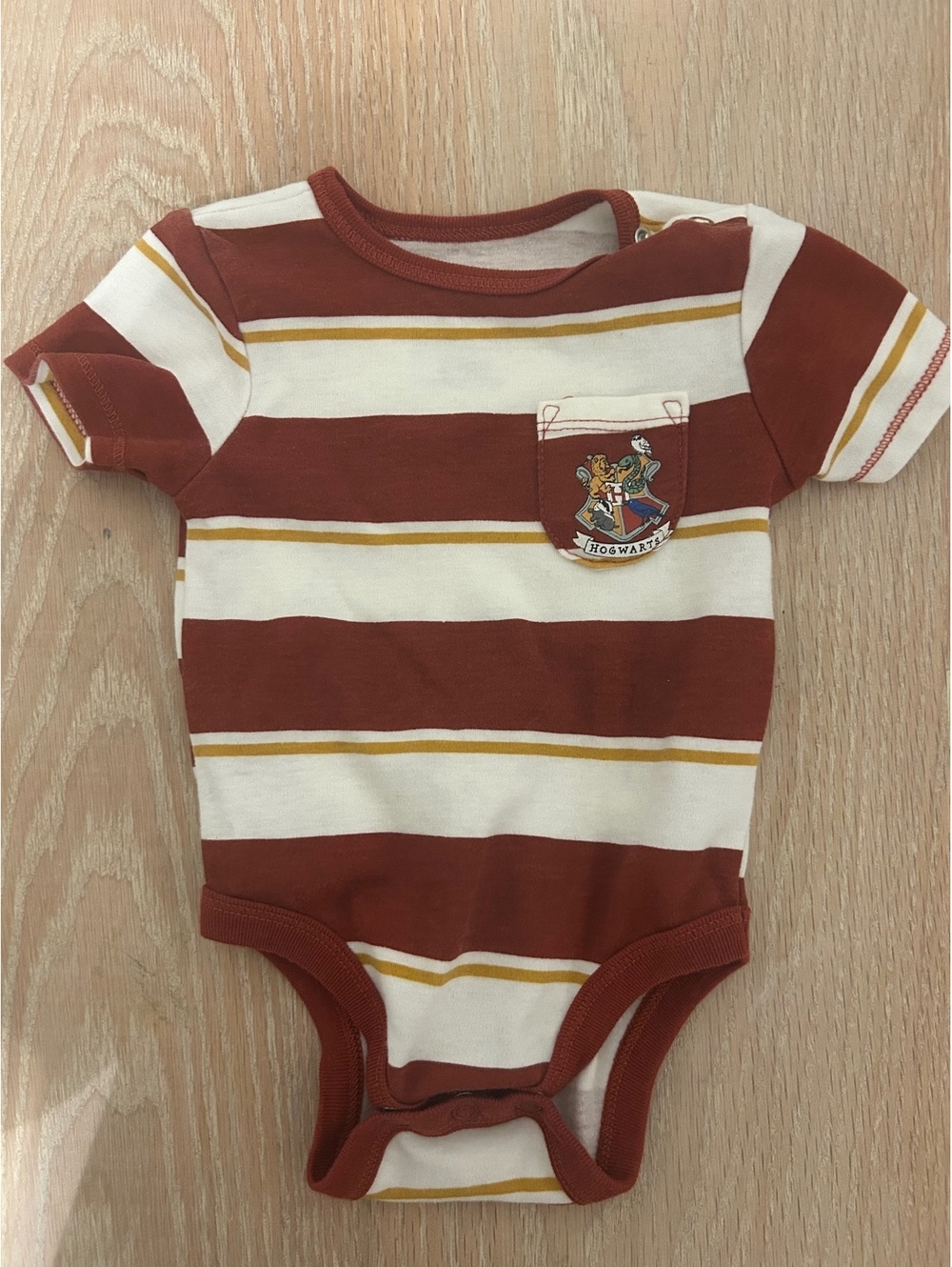 Harry Potter Hogwarts Baby Bodysuit 6-9 Months Striped Cotton